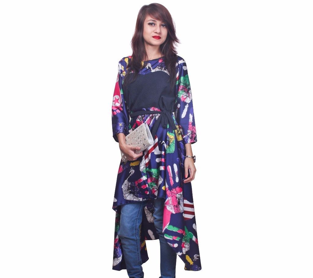  Stitched Full Sleeve Silk Western Awara