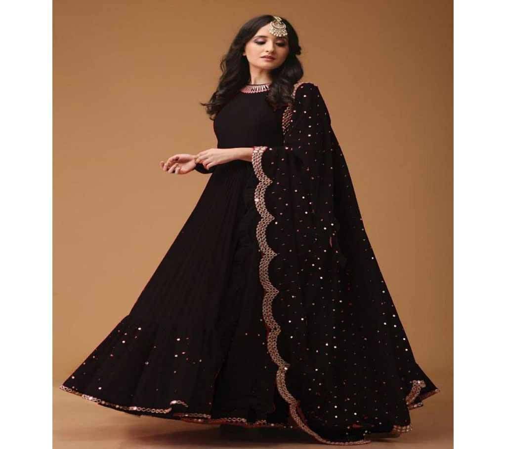 Indian unstructured jersey party suit