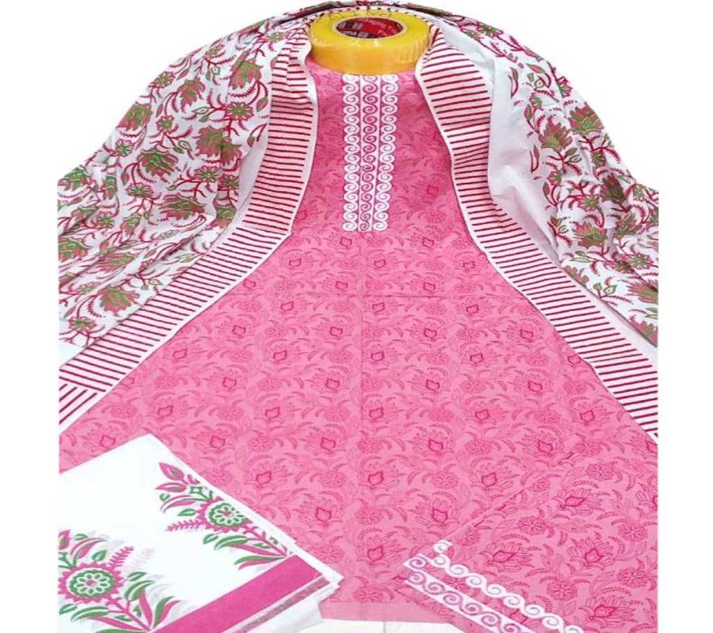 Unstiched block printed salwar kameez for woman seblock-1012