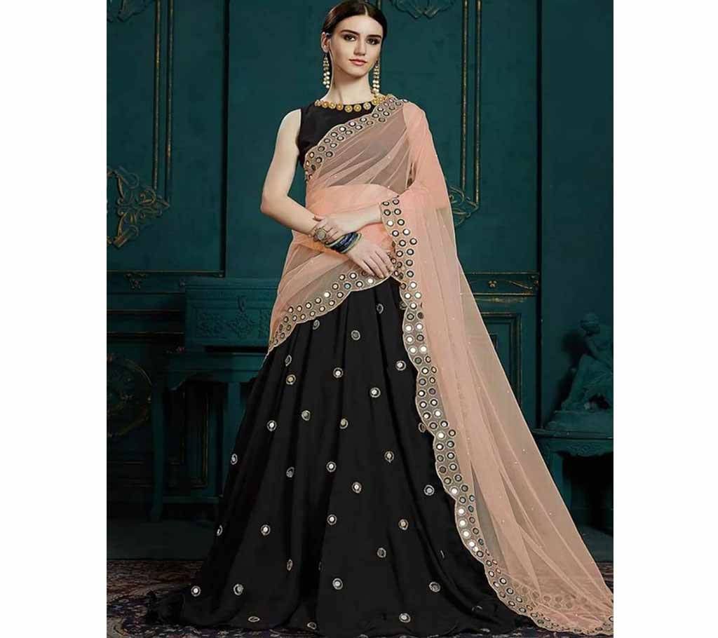 Unstitched Georgette With Embroyedari Lehenga 
