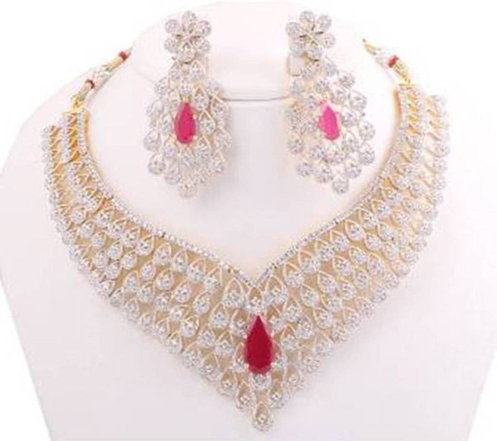 Diamond Cut Necklace with Earring
