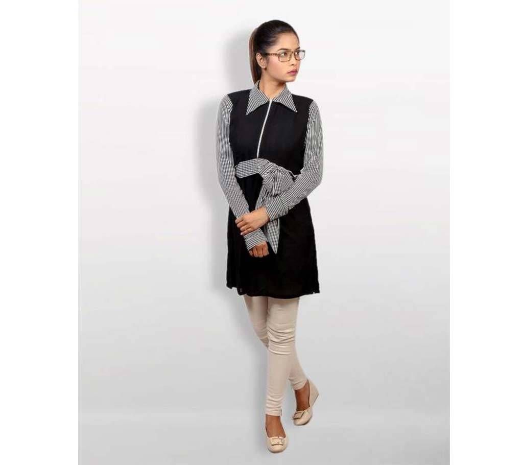 Black Georgette Top for Women