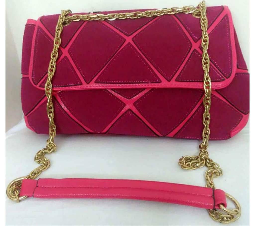 Velvet side Bag - Pink