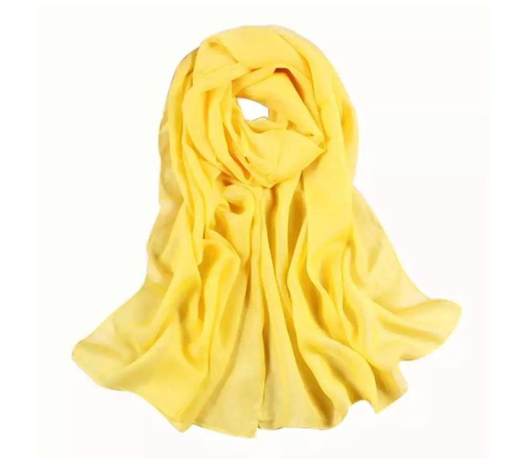 Yellow Chiffon Scarf for Women