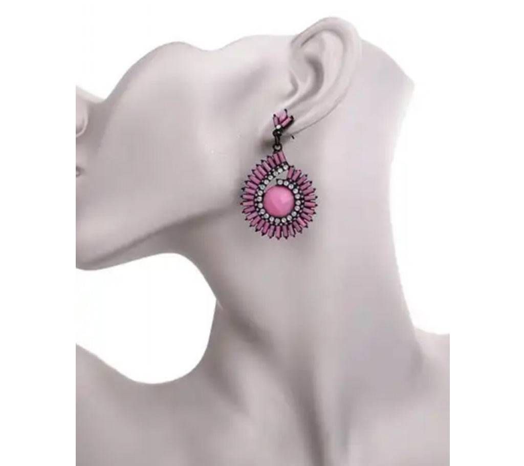 Chia Fashion Retro Purple Drop Hollow Earrings (by Pink Point - CHIA94)