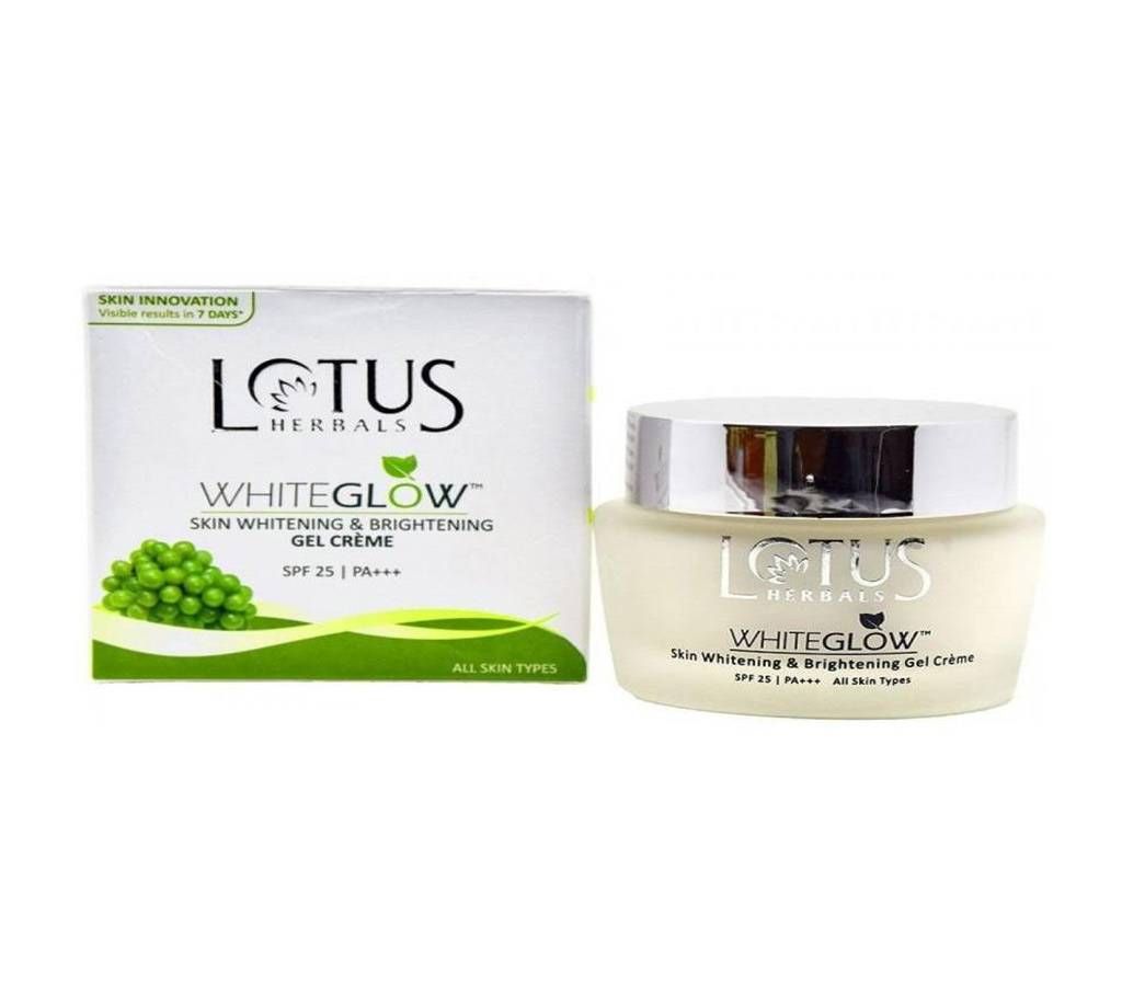 Lotus Herbals Whiteglow Skin Whitening & Brightening Gel cream India 