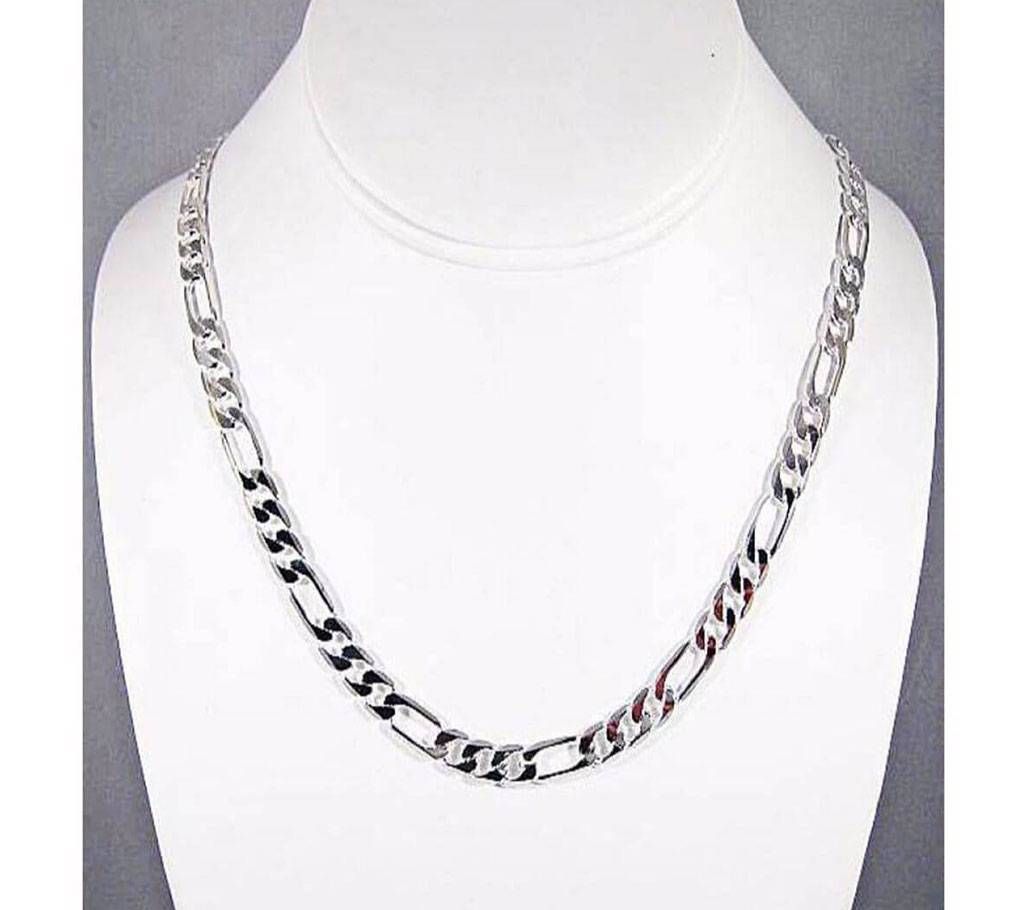 Silver Figaro Unisex Chain Necklace