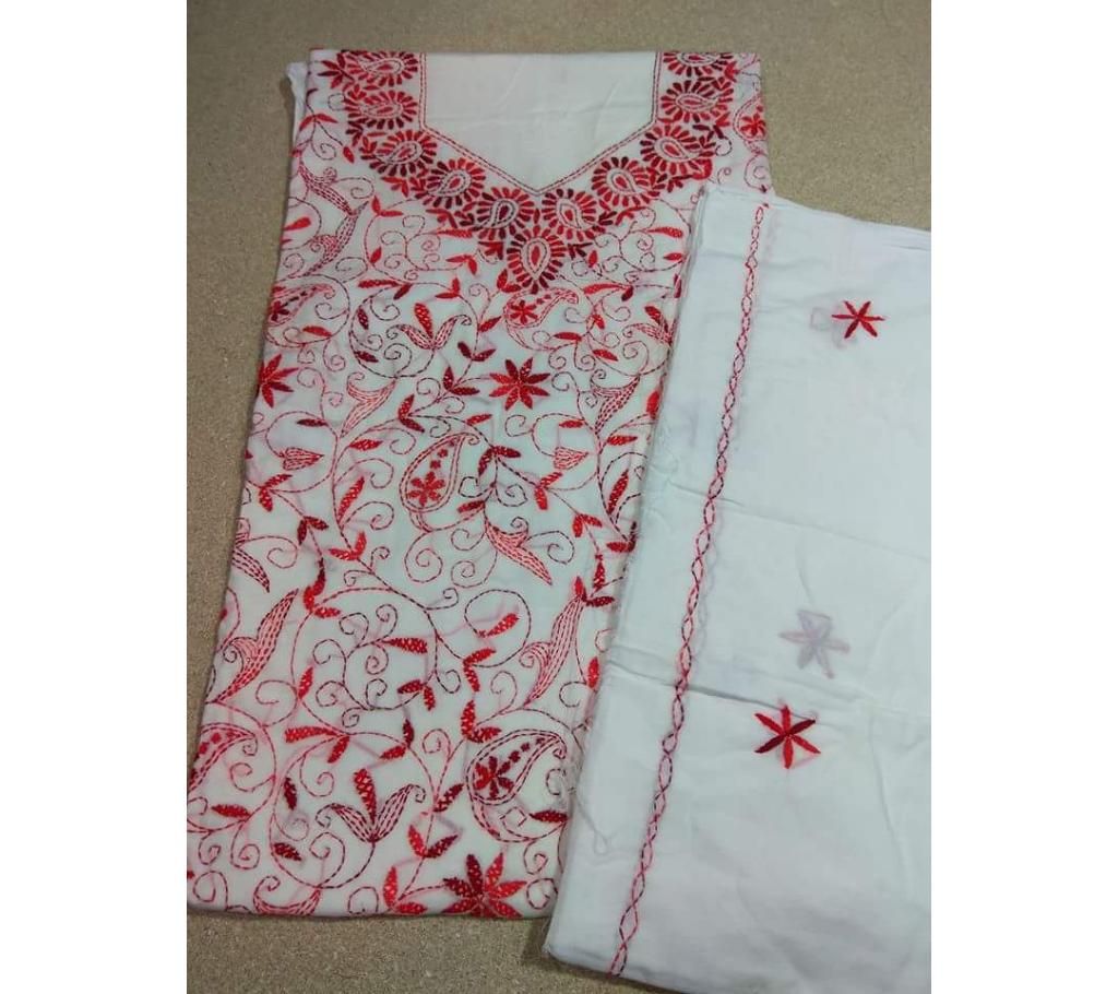Kasmiri cotton 2pis Unstitch Dress