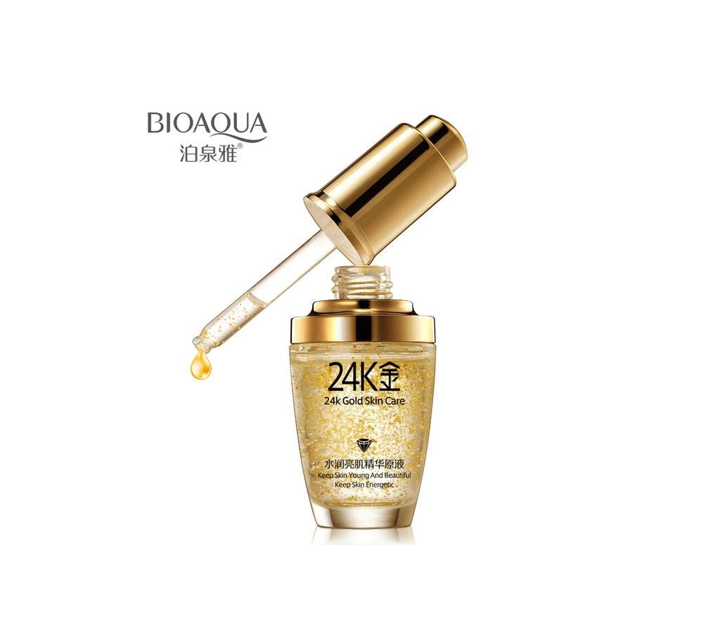 BIOAQUA 24K Gold Face Cream Whitening Moisturizing 24 K Gold Day Creams & Moisturizers 24K Gold Essence Serum New Face Skin Care 30ml China