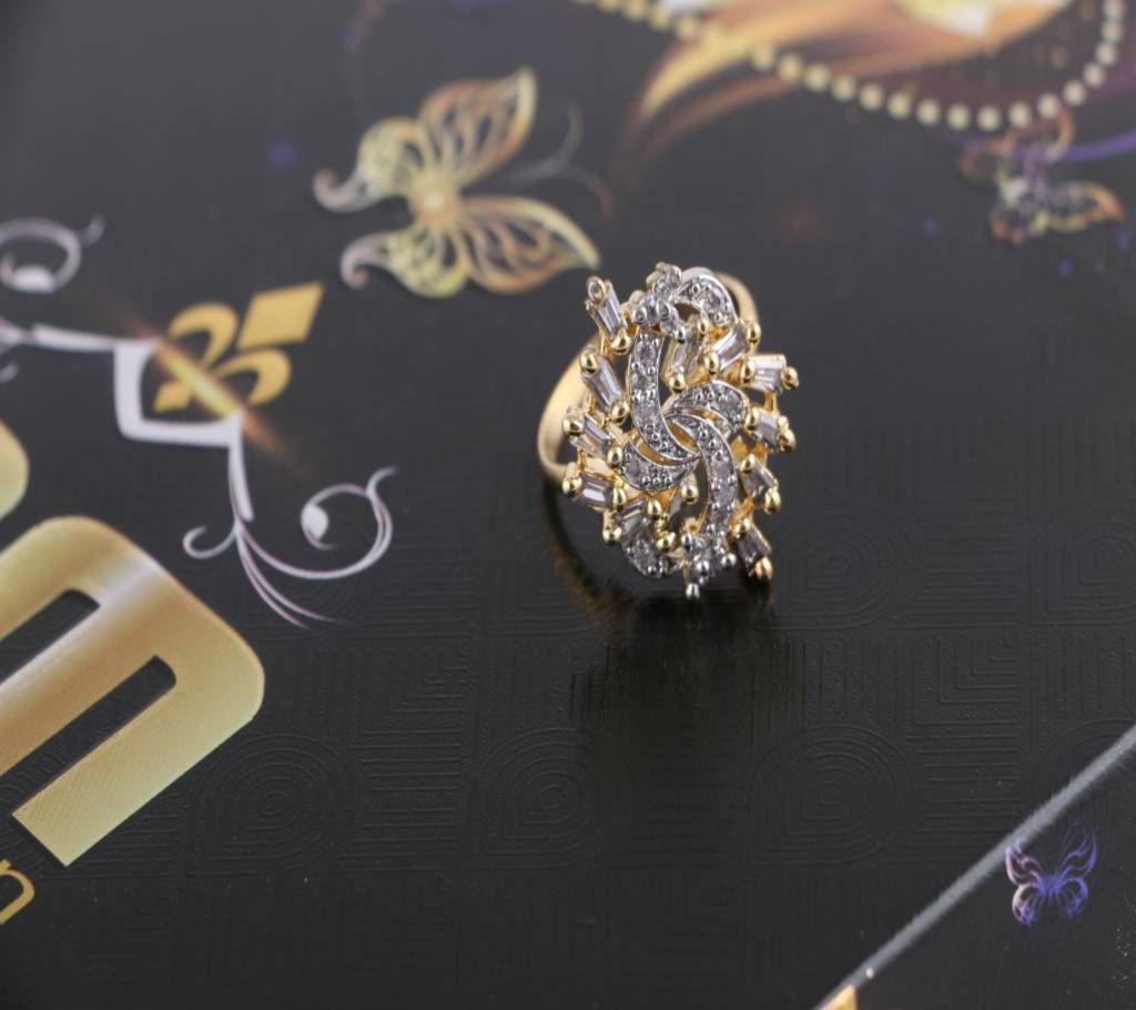 american diamond cut finger ring-660