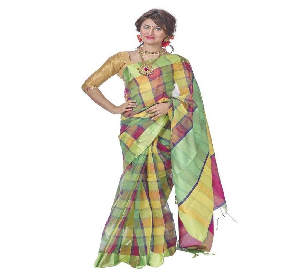 Check Silk Saree 13 Hat With Blouse