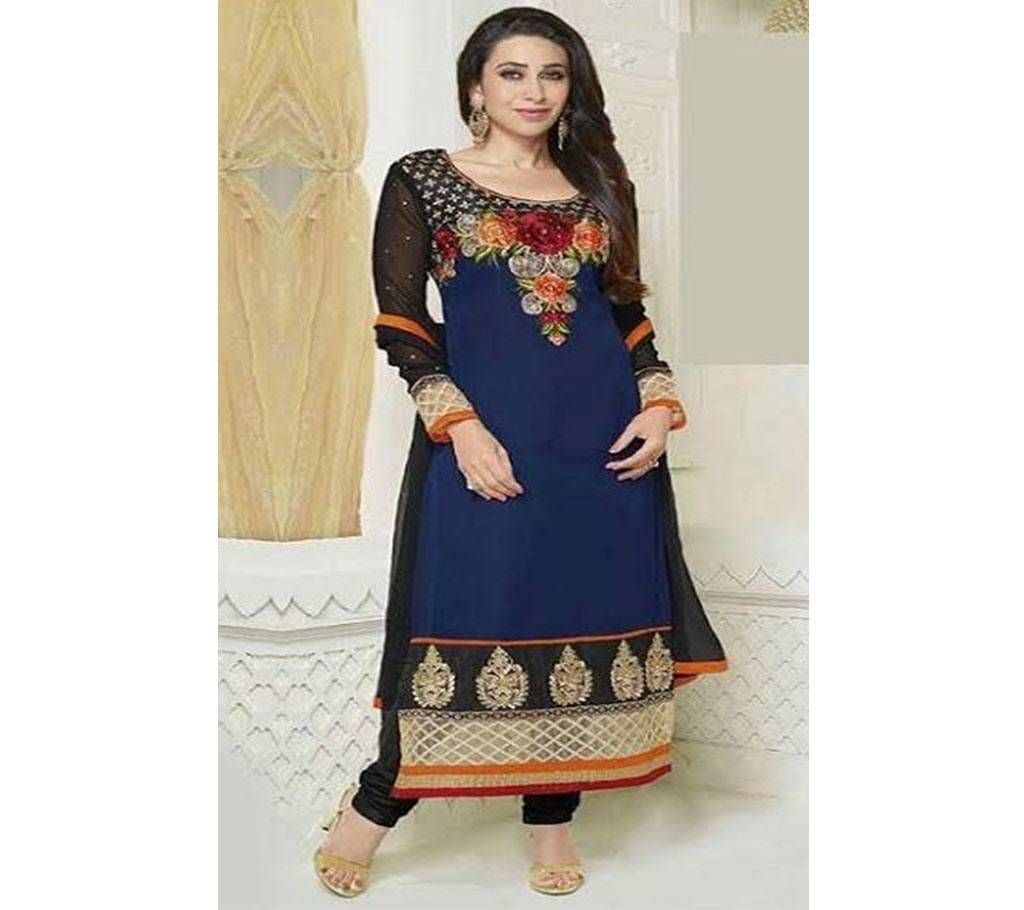 Unstitched block printed Rajdhani voyel cotton Salwar Kameez St block-321