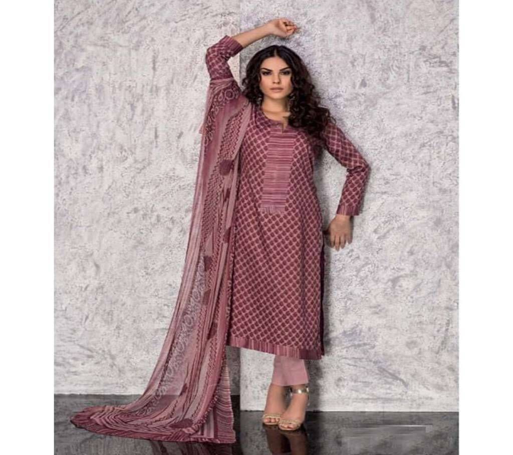 Rivaa Sahira  1304-A Unstitched Jaam satin Suit