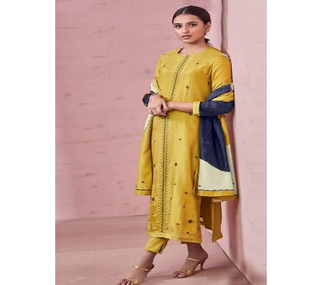 Sahiba Rose Pink - 405 Unstitched Cotton Three-piece