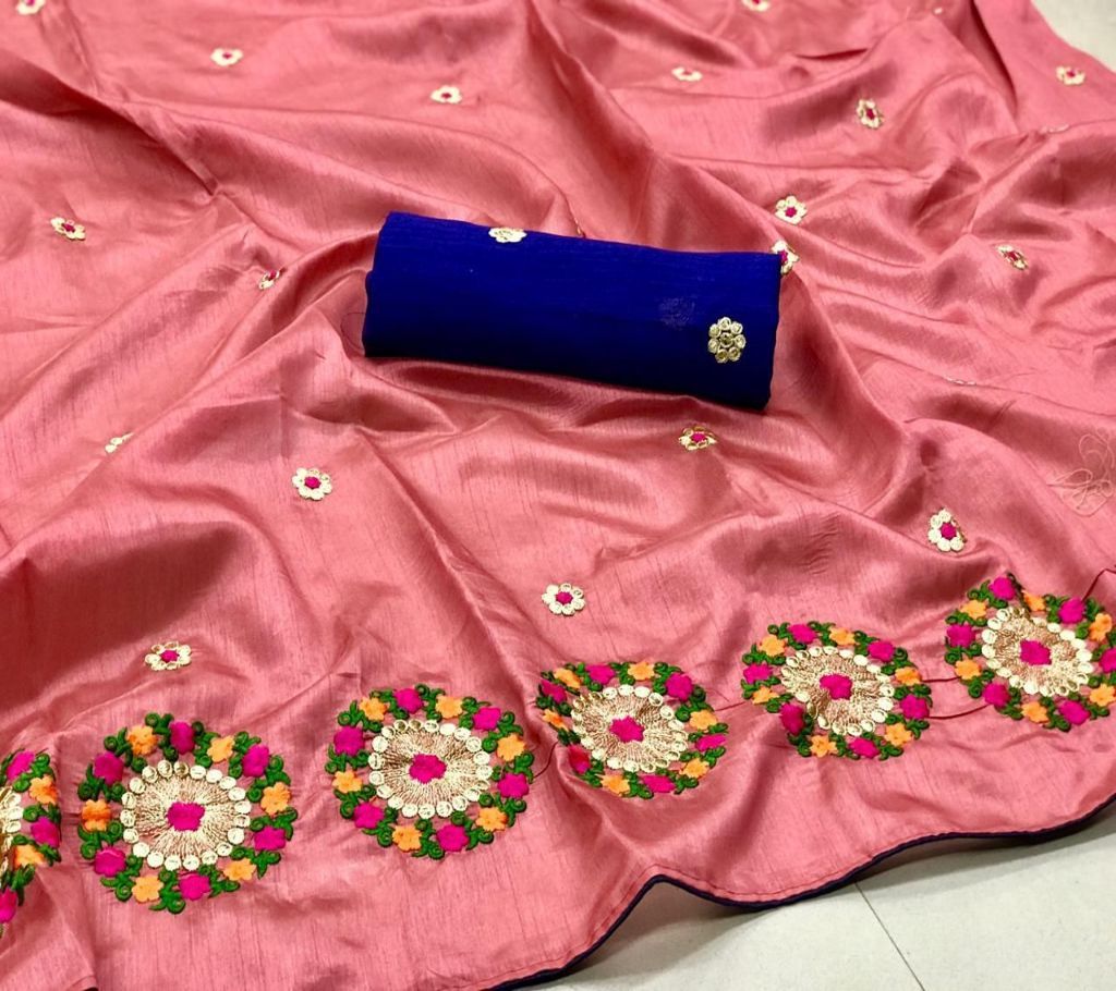 Resham Silk Sarees - Rosy Pink