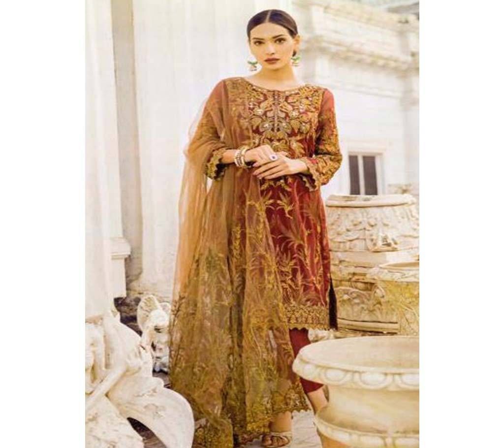 MARIA. (B-3) - 600-407 Unstitched Three Piece