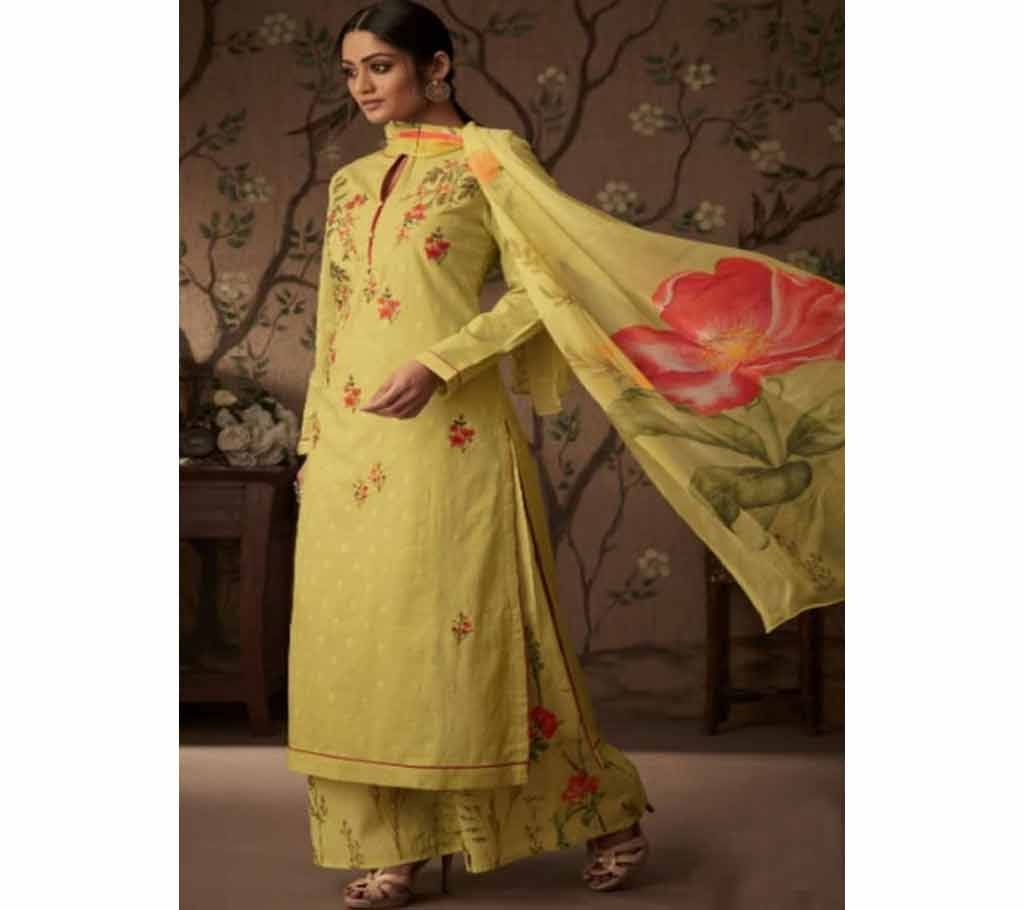 Esta Cressa Unstitched Cotton Three Piece 106