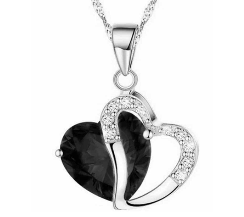 Heart Shape Pendant Black Color