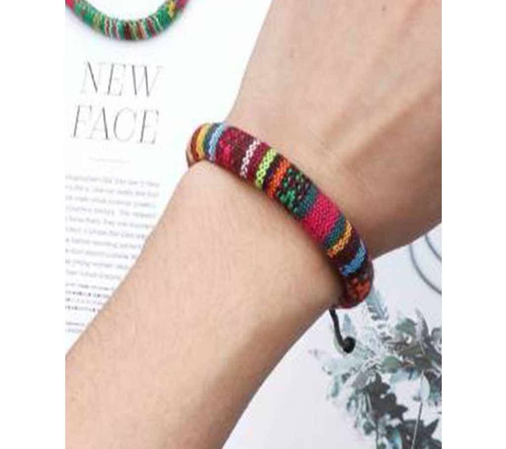 1Pcs Fashion Bracelets Ethnic Tribal Cotton Linen