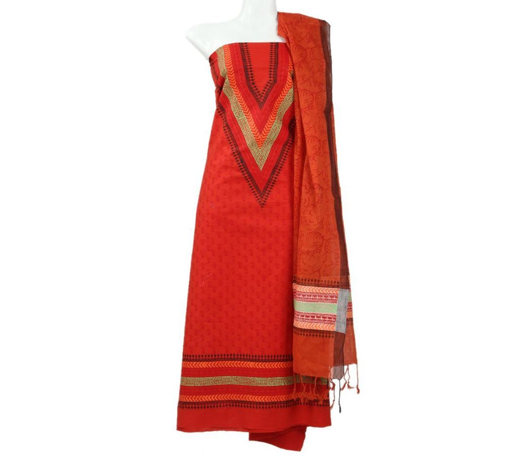 Block Print Handloom Cotton Three Pcs