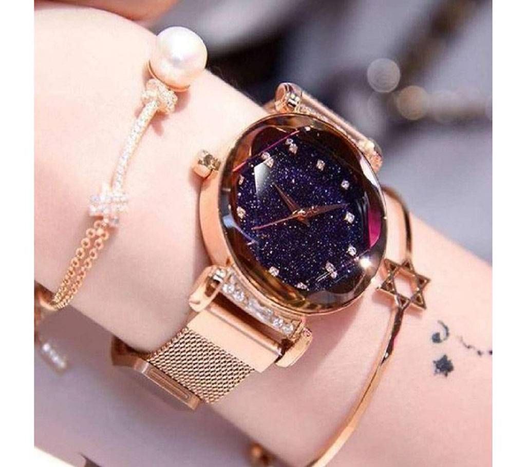 Dior High Quality Magnet Analog Watch for Women  Golden 01  SKA