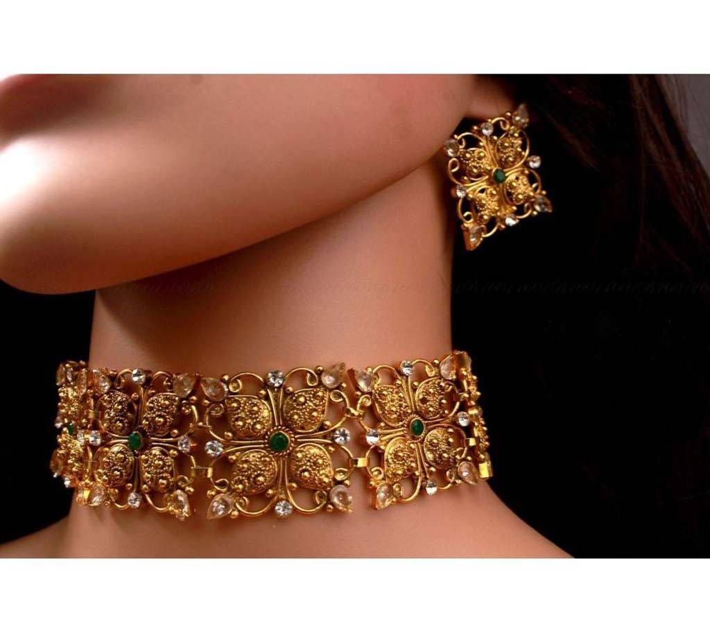 Gold Plated Chokar Jewelry  KN-40  HMM