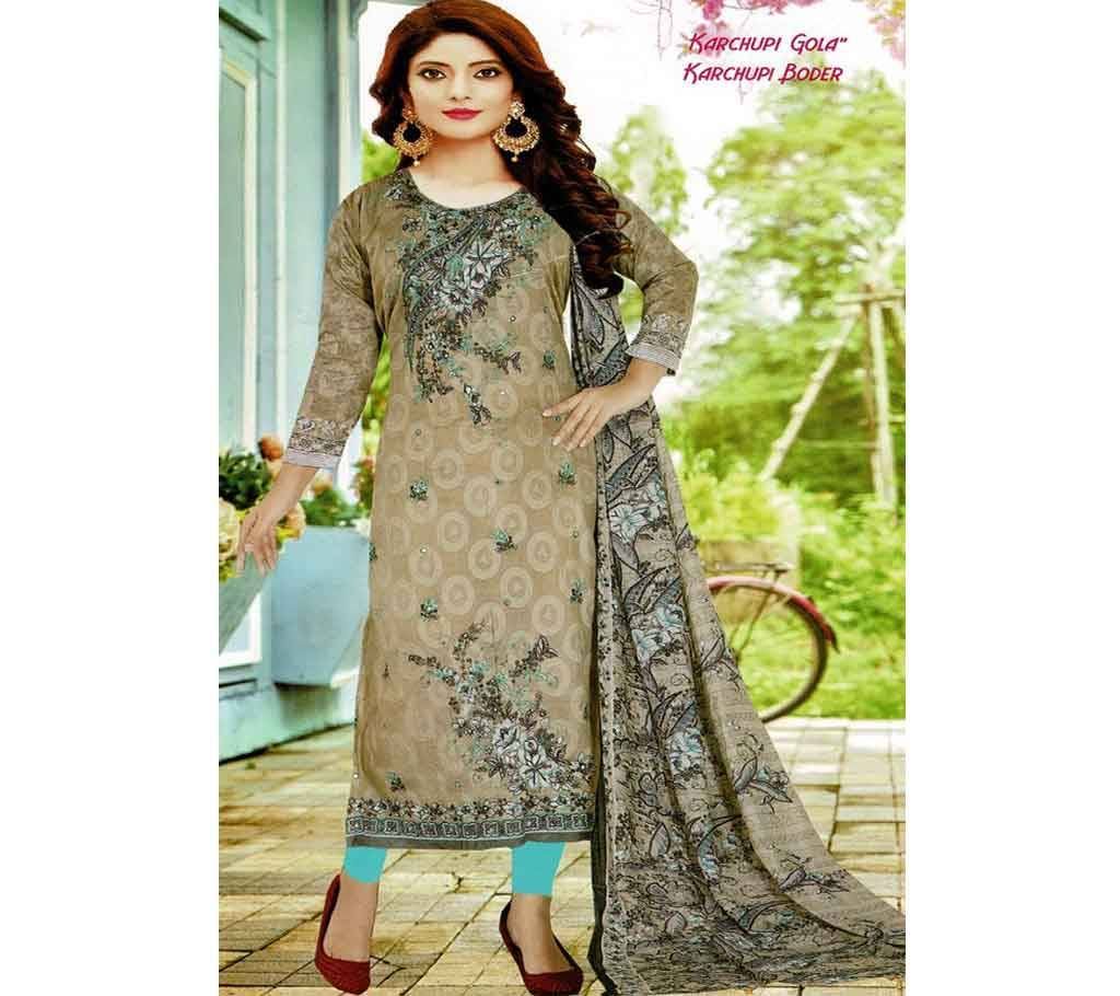 Unstitchd Lawn Three Pcs For  women 