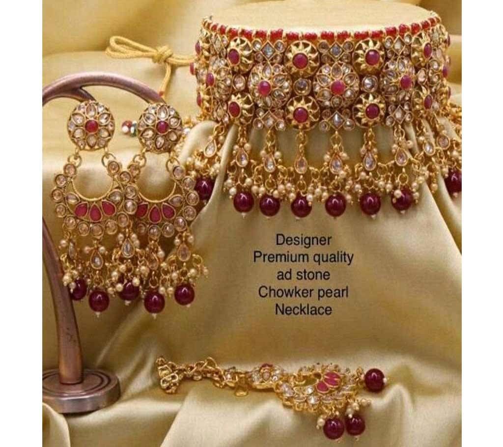 Choker Earring And Maang Tika Set