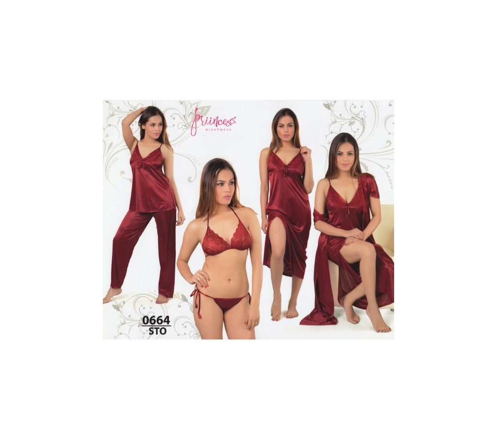Fashionable Six Part Nighty-0664 STO