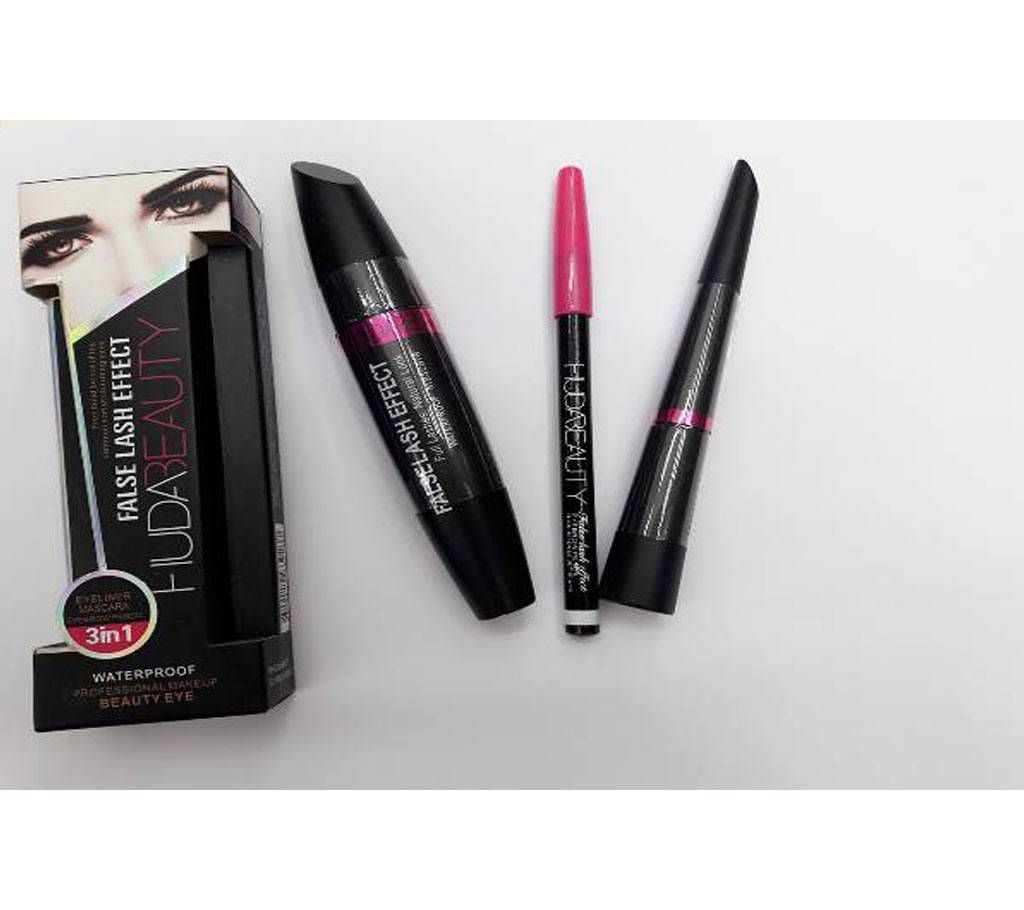 Huda Beauty 3 in 1 (Mascara+Eyeliner+Eyebrow)