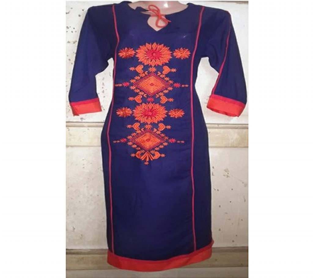 Embroidery Screen Printed Cotton Kameez