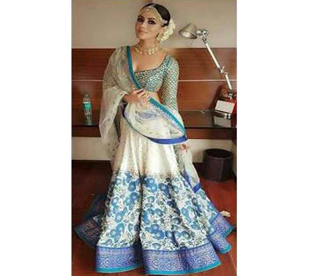 Indian Georgette Heavy Embroidery Work Lehenga - Copy