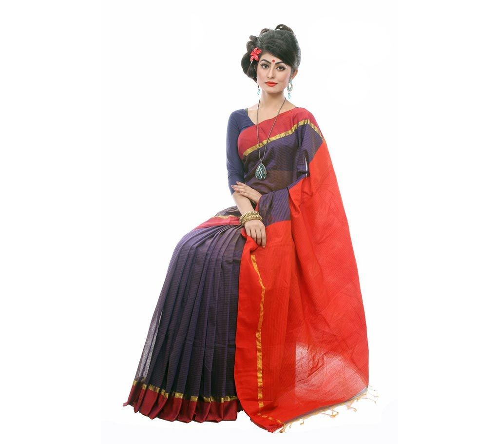 Colorful hand loom Taant silk sharee