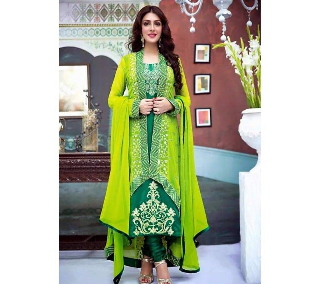 Indian Semi Stitched Georgette Three Piece Dress - Copy