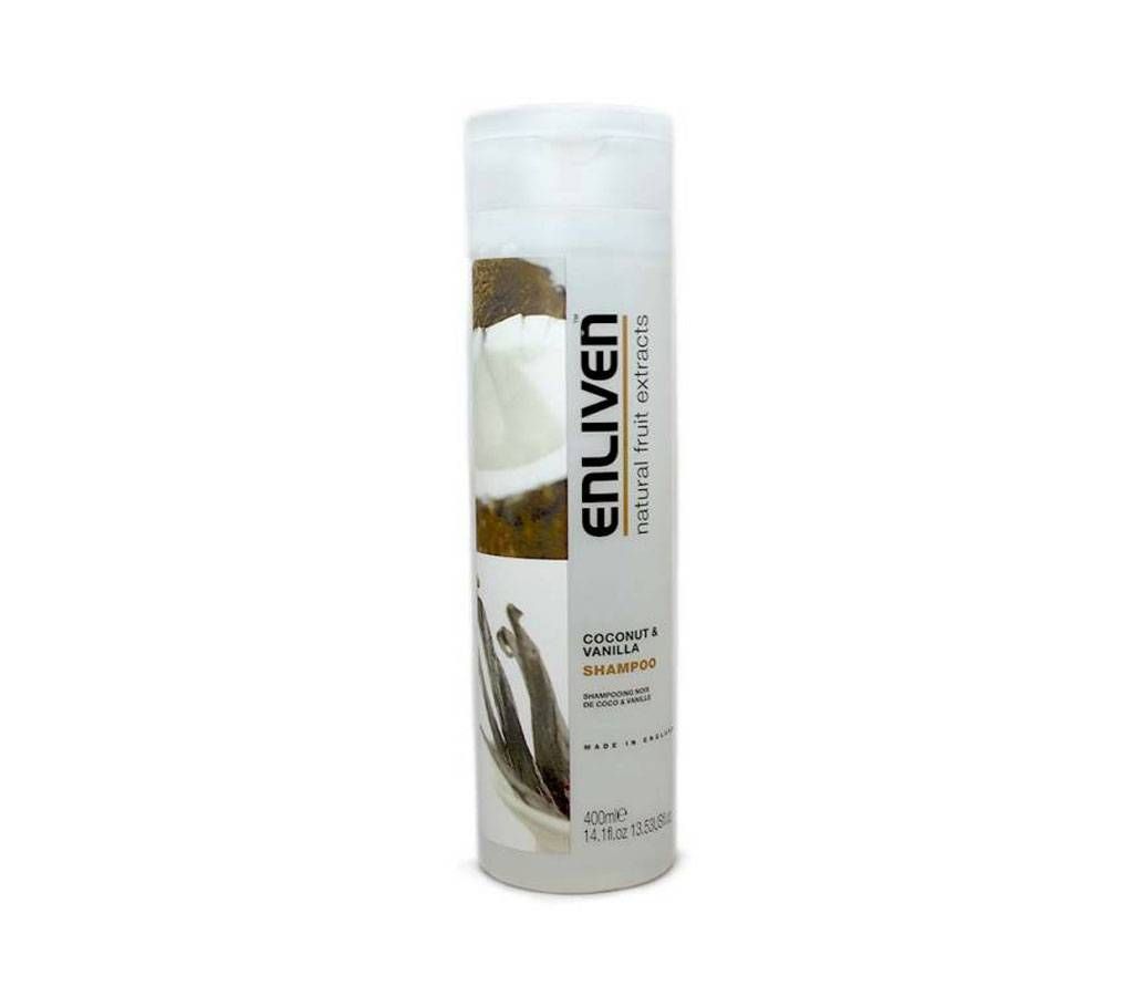 ENLIVEN Natural fruit extracts Coconut and Vanilla Shampoo 400 ml England 