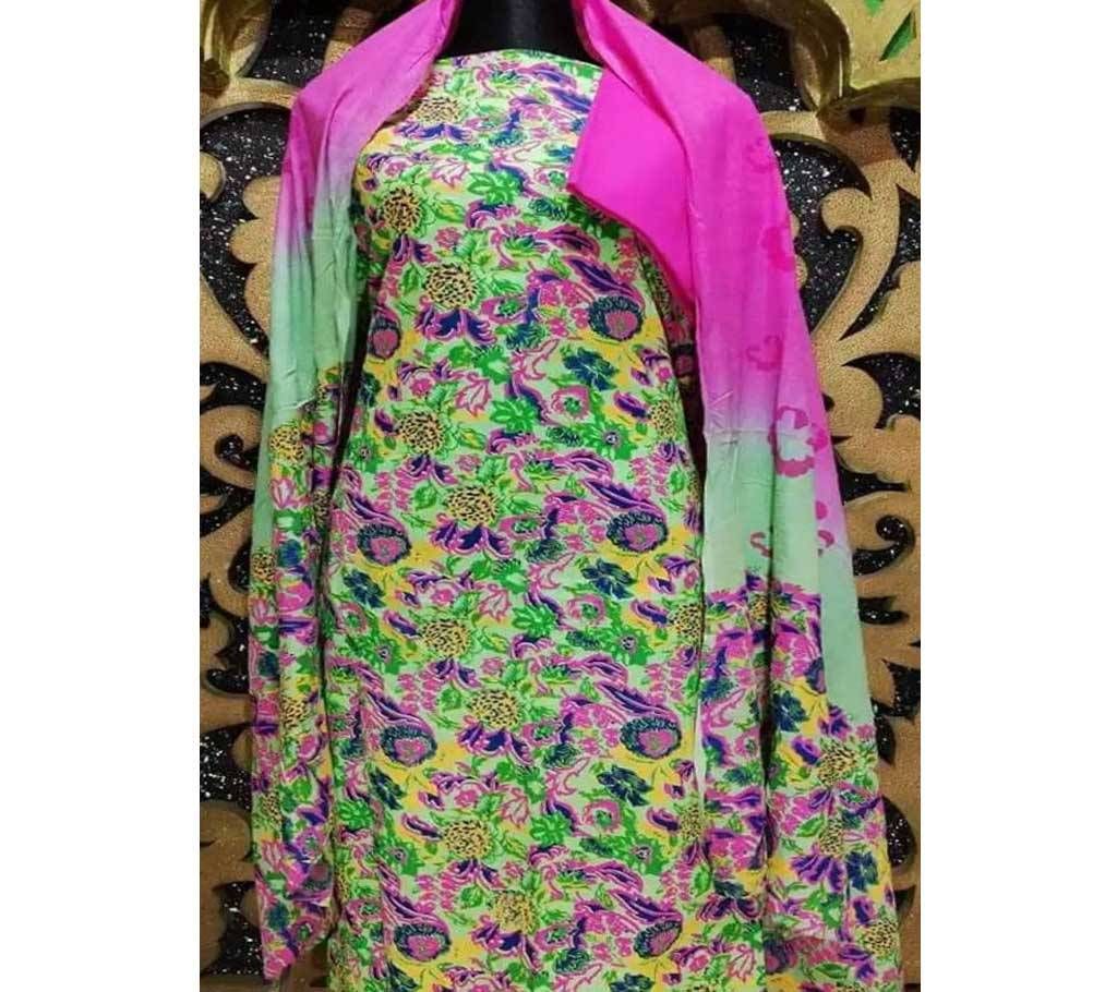 unstiched skin printed cotton salwar kameez seblock-720