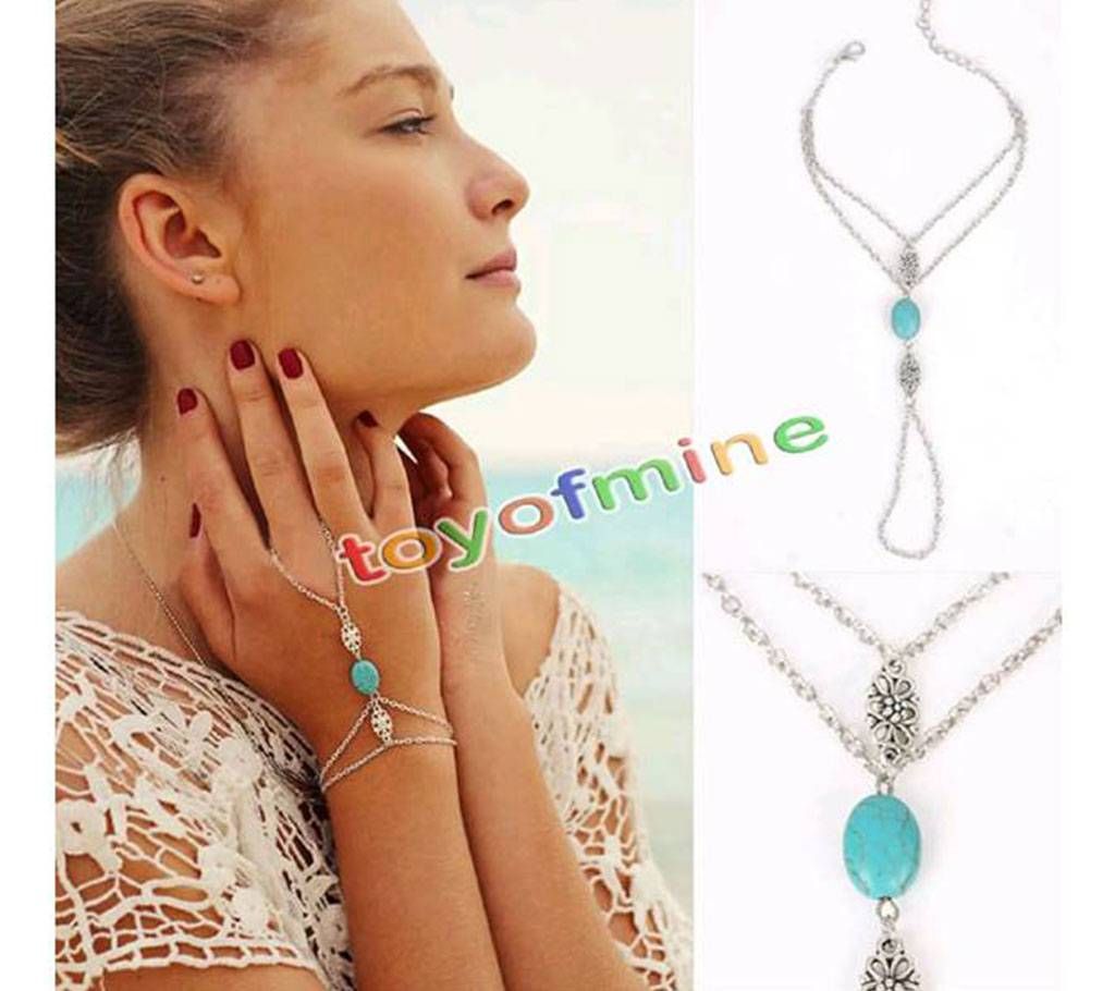 Adjustable multilayer Hand Chain Bracelet