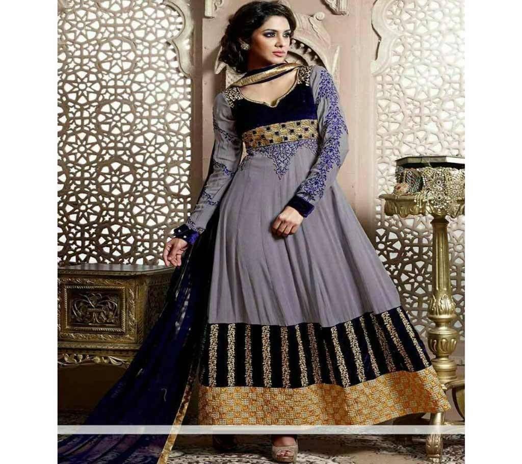 Unstitched Georgette embroidery Gaown for women