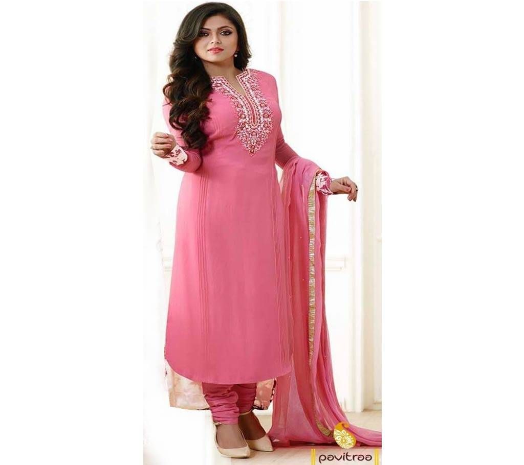 Unstitched Georgette Skin Printed Salwar Kameez
