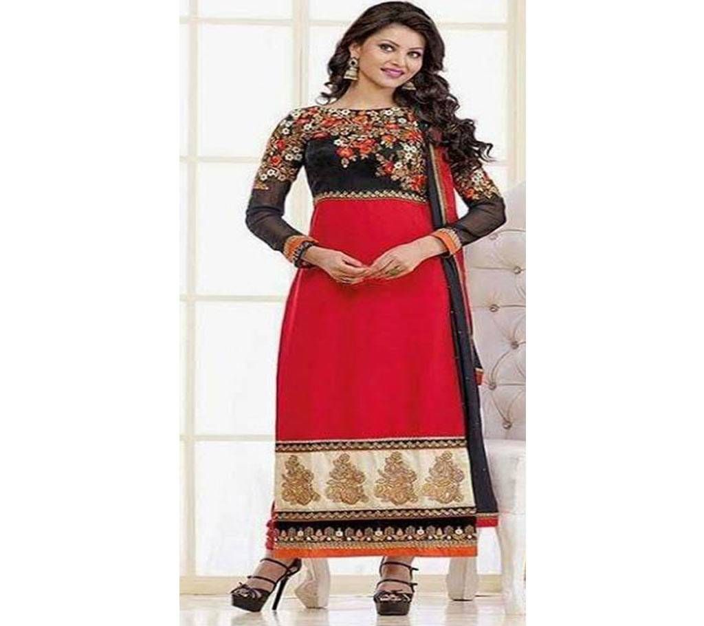 Unstitched block printed Rajdhani voyel cotton Salwar Kameez St block-323