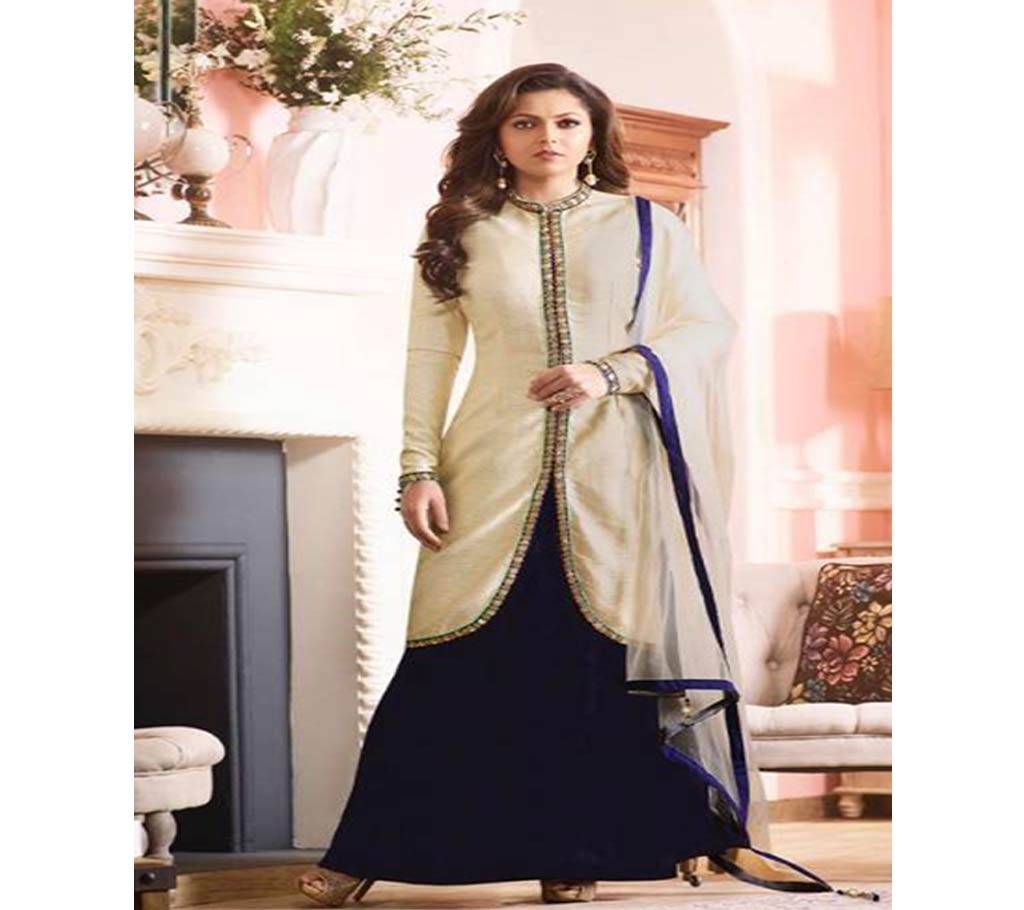un-stitched koti style embroidery salwar kameez nitya-97006