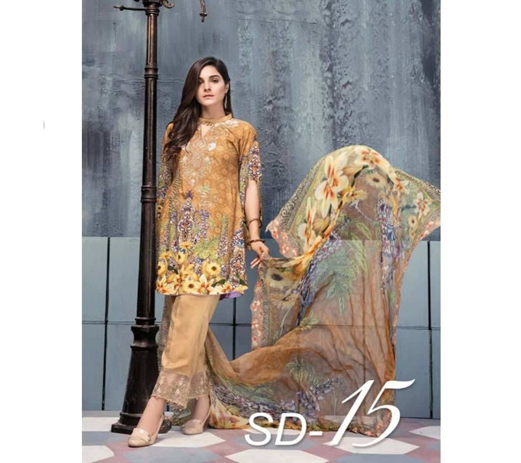 Shaista Digital Viscose 15 Orange Viscose