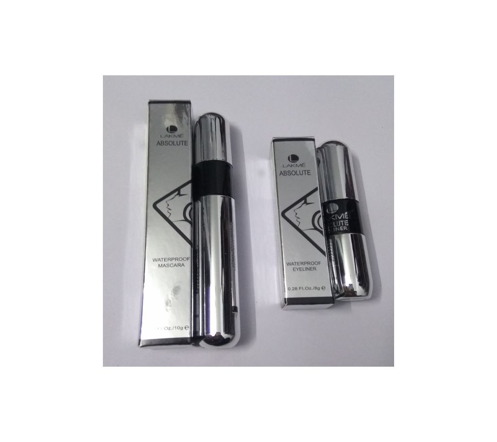 Lakme Absolute Waterproof Eyeliner + Mascara Combo pack (Indian)