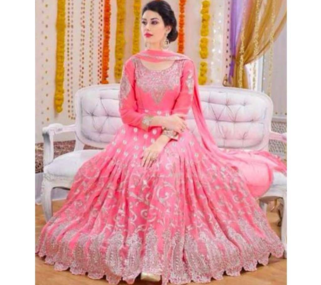 Unstitched Georgette Party Gown 