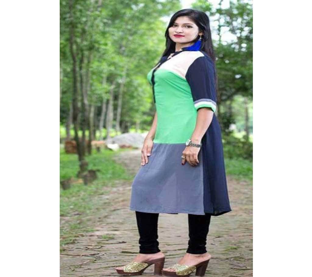 One piece georgette multicolour Tops