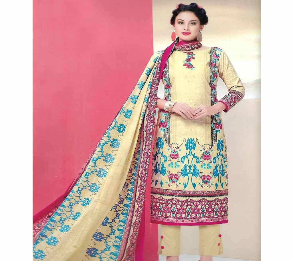Original Indian unstiched cotton three piece
