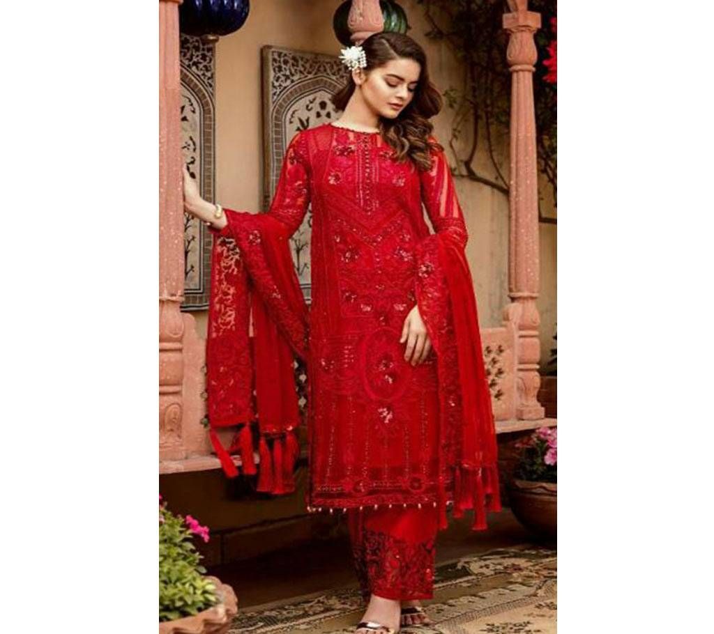 Deepsy Imrozia VOL 10 800 501 Red Maroon Georgette 3 pieces - Copy