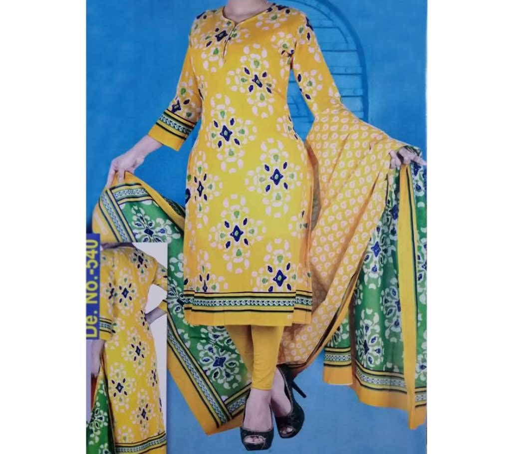 unstitched printed cotton