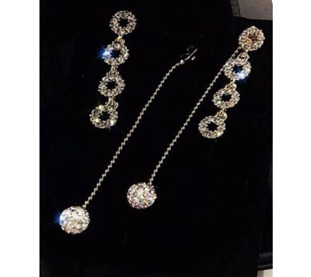 Luxury Crystal zircon Long Tassel Earrings
