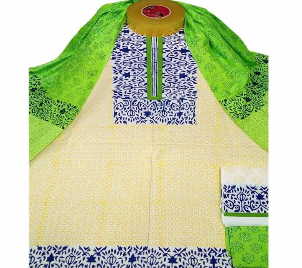 Unstiched block printed salwar kameez for woman seblock-1014
